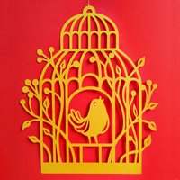 Fenster - Und Wandschmuck Aus Papier "Vogelgesang", Geschenk-Deko Als Weihnachtsgeschenk , Zum Geburtstag, Oder Gastgeschenk von WunderWerkLaden