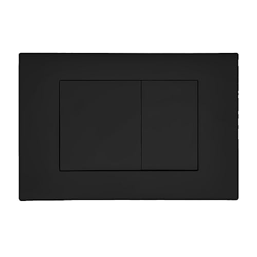 Wunderbad Drückerplatte Kompatibel mit Geberit Duofix Sigma/Delta/BASIC Betätigungsplatte für 2 Mengenspülung (Schwarz Matt) von Wunderbad