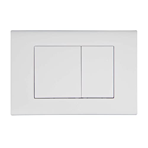 Wunderbad Drückerplatte Kompatibel mit Geberit Duofix Sigma/Delta/BASIC Betätigungsplatte für 2 Mengenspülung (Weiß Matt) von Wunderbad