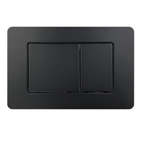 Wunderbad Drückerplatte Schwarz Matt Edelstahl Kompatibel mit Geberit Duofix Sigma/Delta/BASIC Betätigungsplatte für 2 Mengenspülung von Wunderbad