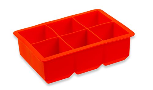 Wunderfabrik KochWunder XXL Eiswürfelform aus Silikon - 5x5cm (orange) von Wunderfabrik