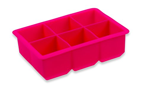 Wunderfabrik KochWunder XXL Eiswürfelform aus Silikon - 5x5cm (pink) von Wunderfabrik