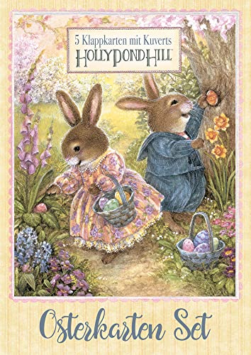 Osterkarten-Set "Frohe Ostern!": 5 Grußkarten zu Ostern mit Kuverts, Osterkarten-Set, Osterkarten mit Hasen, Holly Pond Hill von Wunderhaus Verlag