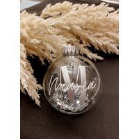 Personalisierte Weihnachtskugeln Mit Initialen Und Namen - Große, Transparente Christbaumkugeln Aus Glas von WunderlichWohnen