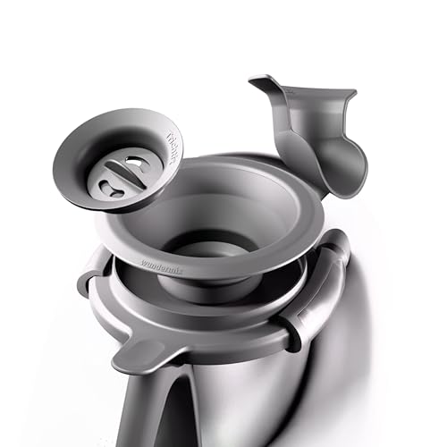 Wundermix - Trichtix® 3er-Set Multifunktionstrichter für Thermomix TM6 & TM5 • Klappbarer Silikon-Trichter mit Eitrenner, Gewürzrutsche & Dampfreduzierung • Hitzebeständig & BPA-frei von Wundermix