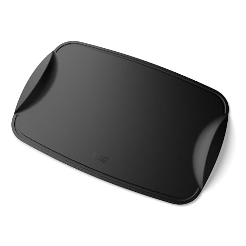 Wundermix WunderBoard - Flexibles Premium Schneidebrett • Schneidbrett & Einfüllhilfe in Einem • Hygienisch & schonend für Messer • Praktische Schneidematte • Schneidunterlage (Schwarz) von Wundermix