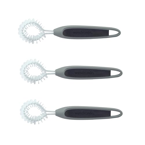 Wundermix - WunderBrush® Omega Reinigungsbürste für Gehäuse deiner Küchenmaschine (3er Set, Grau) • Reinigungsbürste für Gehäuse • Gehäuse Spülbürste von Wundermix