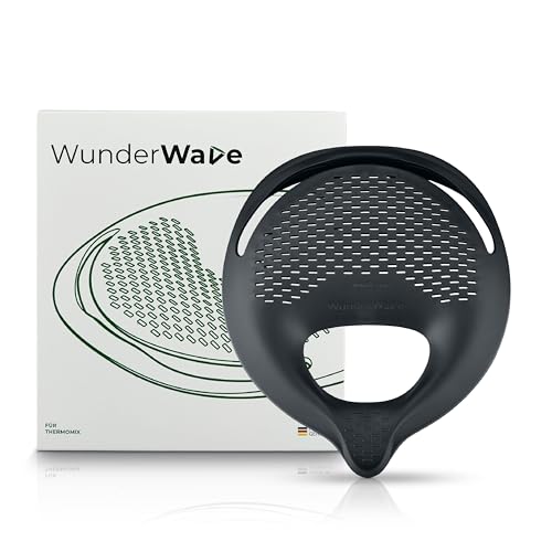 Wundermix - WunderWave® Ausgusssieb für Mixtopf des TM6 & TM5 • Abgießhilfe für Thermomix • Siebaufsatz für Thermomix • Nudelsieb • Küchensieb • Abgießsieb für Nudeln, Gemüse etc. von Wundermix