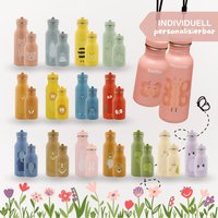 Trixie Trinkflasche, Kinder Trinkflasche Personalisiert, Mit Namen, Edelstahl, Schulanfang Trixie Trinkflasche, Kinder Trinkflasche Personalisiert, Mit Namen, Edelstahl, Schulanfang von Wundertextil