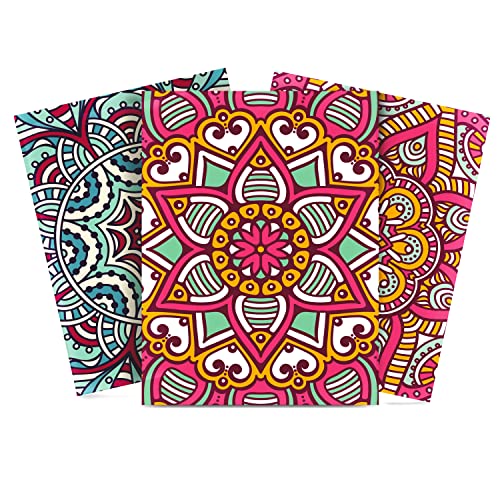 Wunderwand Fliesenaufkleber Mandala Bunt 12 Stück (15 x 20 cm) von Wunderwand