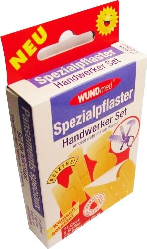 Spezialpflaster Handwerker Set 11-teilig - 11 Stück in 5 Größen - Verklebt nicht mit der Wunde Spezialpflaster Handwerker Set 11-teilig - 11 Stück in 5 Größen - Verklebt nicht mit der Wunde von Wundmed