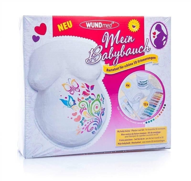Wundmed Handabdruck-Set Babybauch Bastelset, Set, Babybauch Bastelset, Schwangerschaft Schwangerschaftsbauch Bauchmaske Bauchabdruck von Wundmed