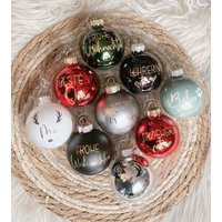 Personalisierte Christbaumkugel | Weihnachten Frohe Wunschtext Mit Name Weihnachtskugel Christbaumschmuck von WunschFilz