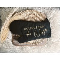 Personalisierter Backhandschuh | Beste Oma Mama Mit Name Geschenk Muttertag Geburtstag Topfhandschuh Weihnachten von WunschFilz