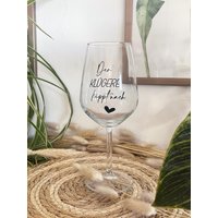 Personalisiertes Weinglas Mit Spruch | Der Klügere Kippt Nach Beste Freundin Geburtstag Geschenk von WunschFilz
