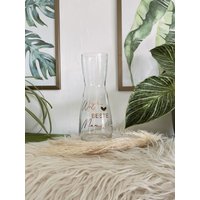 Weinkaraffe Blumenvase Weltbeste Mama Liebe Glas Beste Freundin Muttertag Geburtststag Lieblingsmensch Oma Wasserkaraffe Weihnachten von WunschFilz