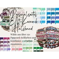 Wunsch-Halsband Mit Em-Keramik - Handgefertigt & Individuell Für Deinen Hund von WunschKnotenAtelier
