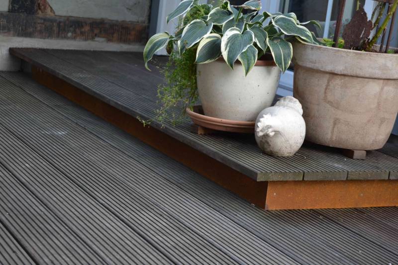 Terrassenabdeckung aus Cortenstahl Terrassenabdeckung aus Cortenstahl von Wupperkotten