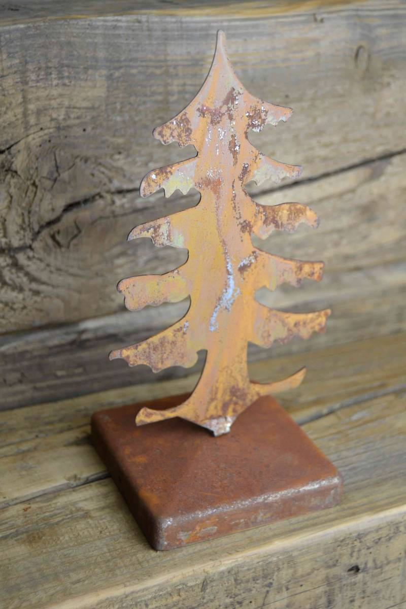 Weihnachtsmotiv 03 in rostig mit Zierkappe von Wupperkotten