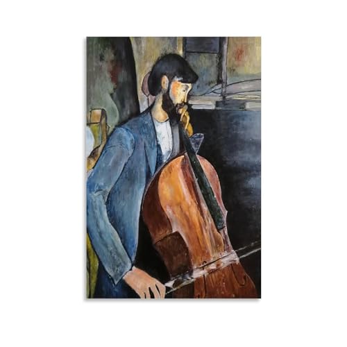 Amedeo Modigliani Malerwerke, der Cellistin, gedruckte Poster, Kunst, Leinwand, Gemälde, Dekor, Wanddruck, Foto, Geschenke, Zuhause, moderne Dekoration, 30 x 45 cm von WurBu