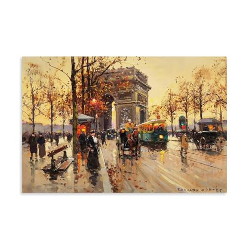 Edouard Cortes Painter Works (Triumphbogen), gedruckte Poster, Druck, Fotokunst, Malerei, Leinwand, Heimdekoration, Schlafzimmer, moderne Dekorationen, Geschenke, 20 x 30 cm von WurBu