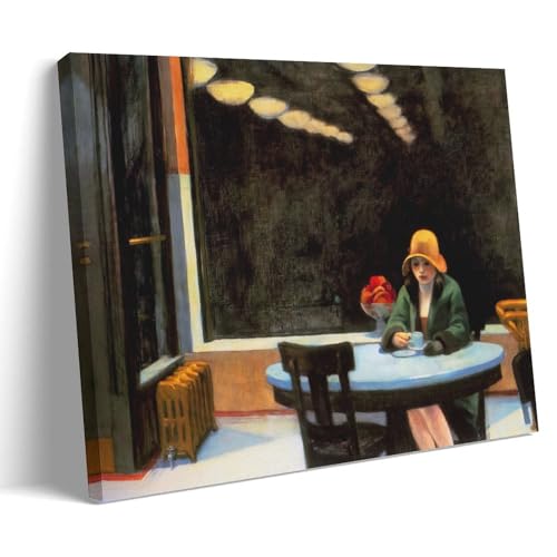 Edward Hopper Gemälde (Automat1927) Druck Poster Gemälde auf Leinwand Wandkunst Rollbild Druck Wohnzimmer Wände Dekor Häuser 20 x 30 cm von WurBu