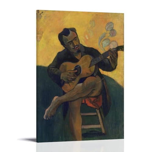 Paul Gauguin Painter Works《The Guitar Player》Poster Kunstwerke Bild Druck Wandkunst Malerei Leinwand Geschenk Dekor Zuhause Dekorativ 30 x 45 cm von WurBu