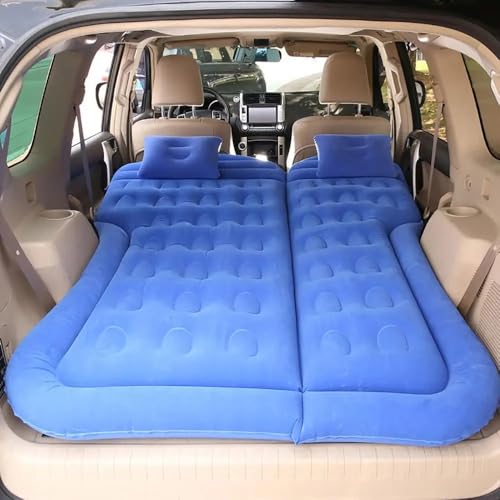 WurBu Auto Matratze für Skoda Octavia Combi 4 (IV) NX5 I 2020-2024, Auto Luftmatratze, Blau, PVC, Plüsch, Luftgefüllt, 1 cm x 1 cm x 1 cm, 2 kg, Wasserresistent, Auto Kofferraum geeignet, B-LUE von WurBu