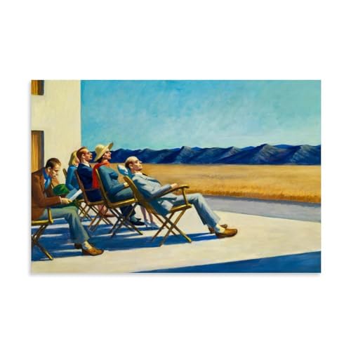 WurBu Edward Hopper Artworks Druckposter, Heimdekoration, Wandkunst, zum Aufhängen, Bild, Druck, Schlafzimmer, dekorative Gemälde, Raum, ästhetisch, 20 x 30 cm von WurBu