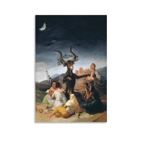 WurBu Francisco De Goya Painter Works《Witches Sabbath》Bedruckte Poster, Heimdekoration, Wandkunst, zum Aufhängen, Bilddruck, Schlafzimmer, dekorative Gemälde, ästhetisch, 40 x 60 cm WurBu Francisco De Goya Painter Works《Witches Sabbath》Bedruckte Poster, Heimdekoration, Wandkunst, zum Aufhängen, Bilddruck, Schlafzimmer, dekorative Gemälde, ästhetisch, 40 x 60 cm von WurBu