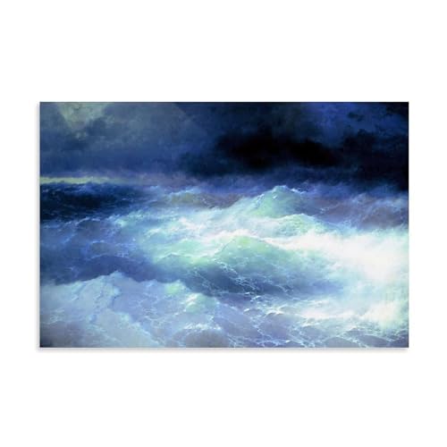 WurBu Ivan Aivazovsky Malerwerke, Poster, Druck, Fotokunst, Gemälde, Leinwand, Heimdekoration, Schlafzimmer, moderne Dekorationen, Geschenke, 30 x 45 cm von WurBu