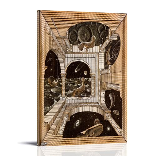 WurBu M.C. Escher Grafiker, Maler, Kunstwerk, "Other World", gedruckte Poster, Kunst, Leinwand, Malerei, Dekor, Wanddruck, Foto, Geschenke, Zuhause, moderne Dekoration, 60 x 90 cm von WurBu
