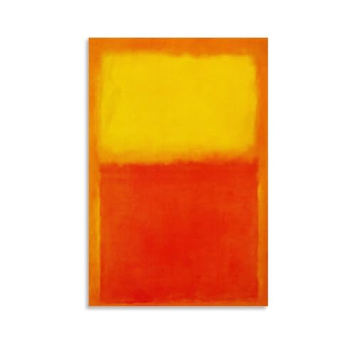 WurBu Mark Rothko Malerwerke, Orange, Gelb, Rot, gedruckte Poster, dekoratives Gemälde, Leinwand, Wandkunst, Wohnzimmer, Schlafzimmer, 50 x 75 cm von WurBu