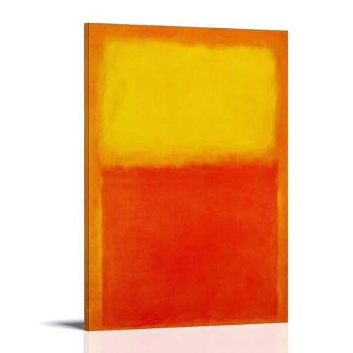 WurBu Mark Rothko Malerwerke, Orange, Gelb, Rot, gedrucktes Poster, Wandkunst, Gemälde, Leinwand, Kunstwerke, Geschenkidee, Raumästhetisch, 50 x 75 cm von WurBu