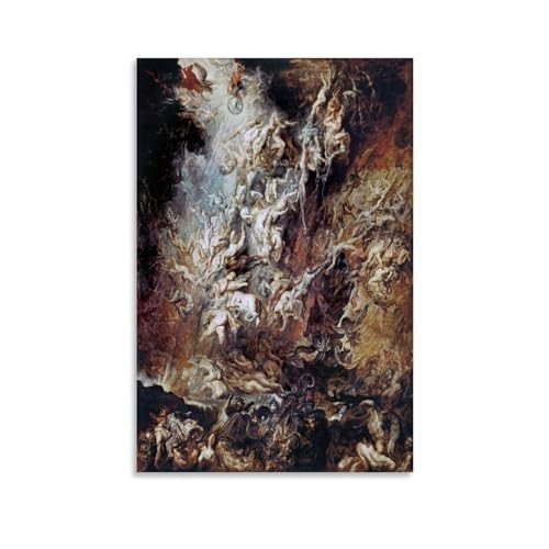 WurBu Peter Paul Rubens Malerwerke, Poster "Fall of the Damned", ästhetischer Druck, Kunst, Wandgemälde, Leinwand, Geschenke, moderne Schlafzimmerdekoration, 30 x 45 cm von WurBu