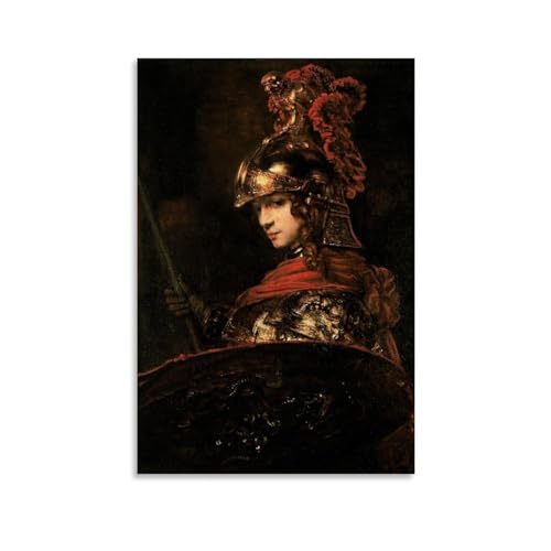 WurBu Rembrandt Van Rijn Malerwerke, Athena Pallas, gedrucktes Poster, ästhetischer Druck, Kunst, Wandgemälde, Leinwand, Geschenk, moderne Schlafzimmerdekoration, 60 x 90 cm von WurBu