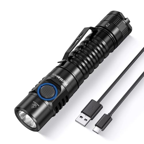 Wurkkos FC11 LED Taschenlampe,1300 Lumen Taschenlampe USB C Wiederaufladbar mit 90 CRI,Stufenlosen Helligkeitsverstellung,Magnet am Lampenboden,Memory Funktion,inkl rechargeable power(4000K) von Wurkkos