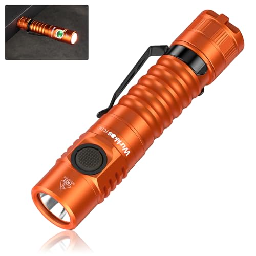 Wurkkos FC11C Orange LED-Taschenlampe, 1300 Lumen superhelle LED-Taschenlampe, 90 CRI, USB C Cordless Flashlight von Wurkkos