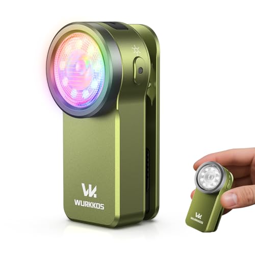 Wurkkos HD03 Mini LED Taschenlampe mit Flutlicht, fokussiertes Licht und RGB,680 Lumen Superhelle Kleine Clip Lampe, Typ-C Aufladbar Taschenlampe, IPX6 Blinklicht für den Alltag Camping Notfall -Green Wurkkos HD03 Mini LED Taschenlampe mit Flutlicht, fokussiertes Licht und RGB,680 Lumen Superhelle Kleine Clip Lampe, Typ-C Aufladbar Taschenlampe, IPX6 Blinklicht für den Alltag Camping Notfall -Green von Wurkkos
