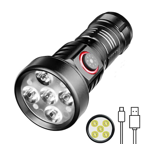 Wurkkos Taschenlampe 2000 Lumens Wiederaufladbar,Rot Und WeißEs Licht Led 5 Modelle Wasserdichte Mini Taschenlampe Mit Typ C Ladeanschluss,Sehr Helle Taschenlampe Camping,Wandern,Notfall von Wurkkos