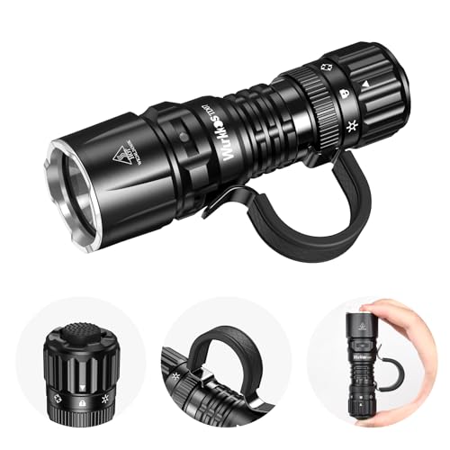 Wurkkos TD07 Taktische Taschenlampe, Led Taschenlampen Extrem Hell, 1300 Lumen Taschenlampe Led Aufladbar, Turbo/Stroboskop Momentanlicht, IP68 wasserdicht Taschenlampe für Notfallcamping von Wurkkos