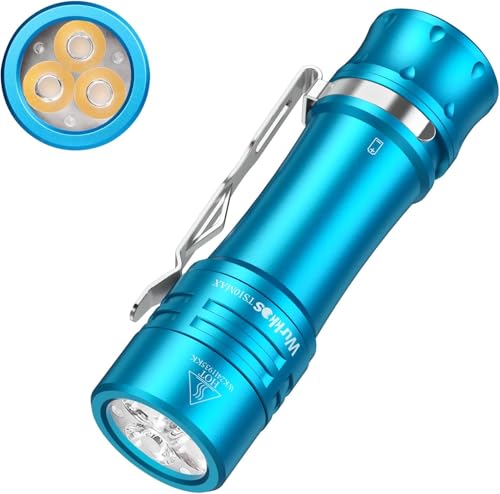 Wurkkos TS10 MAX LED Mini-Taschenlampe, wiederaufladbare EDC-Taschenlampe 2500 Lumen, superhelle Taschenlampe mit RGB Aux-LED, Anduril 2.0 UI, Handlampe für Camping, Notfall, Outdoor von Wurkkos