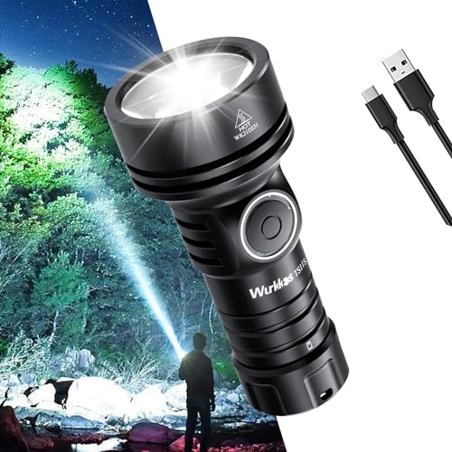 Wurkkos TS11S LED Taschenlampe Aufladbar, Superhelle USB C Mini Taschenlampen mit 7 Lichtmodi und Langer Betriebsdauer, Wasserdichte Taktische Handlampe für Camping, Wandern, Outdoor, Notfäll von Wurkkos