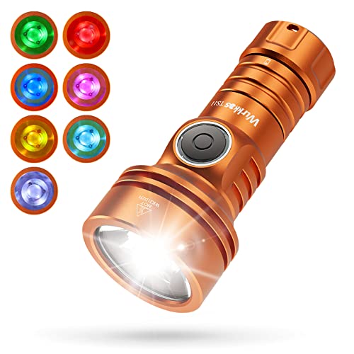 Wurkkos TS11 Mini Taschenlampe LED, 2000 Lumen Klein Taschenlampen SFT40 Led mit RGB Auxiliary,Max Throw 616M Outdoor Taschenlampe USB-C Wiederaufladbar 18350 mit TIR-Objektiv, BLF Anduril 2.0 UI von Wurkkos