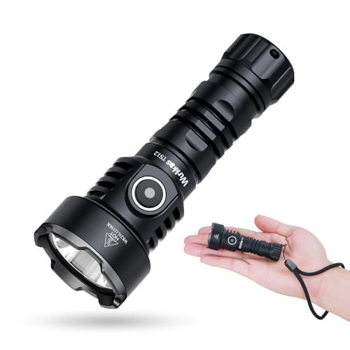 Wurkkos TS12 Taschenlampe LED Klein, Extrem Hell 1050 Lumen taschenlampen mit Batterien, Tragbare Flashlight mit 432 m Strahlentfernung, Wasserdichte Torch, Handlampe für Camping, Outdoor, Notfälle von Wurkkos