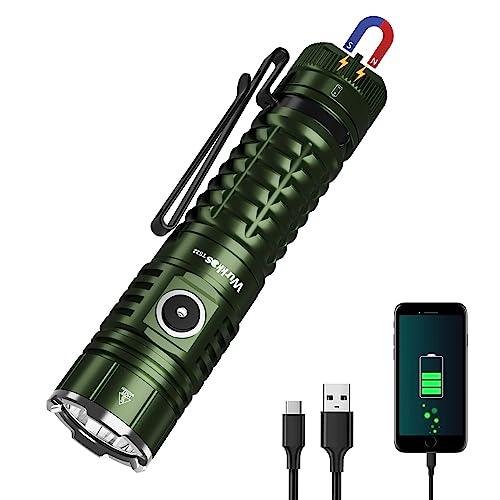 Wurkkos TS22 XHP70.2 LED Taschenlampe Extrem Hell, 4500 Lumen USB C Aufladbar Taschenlampe mit Magnet Multifunktions Arbeitsleuchte, IPX8 Wasserdichte Taschenlampen f￼r Camping, Outdoor, Notf￤lle von Wurkkos
