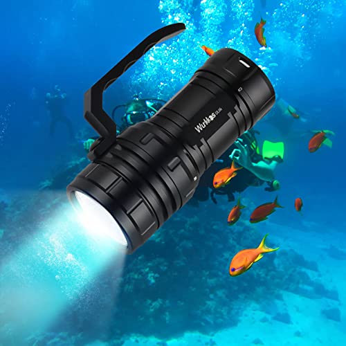 Wurkkos Taucher-Taschenlampe DL06 max. 15000 Lumen, 100 ° Abstrahlwinkel, Tauchlicht mit 6 XHP50.2, IPX8 wasserdichte Tauchlampe, 100 m Unterwasser-Taschenlampe, neutralweiß (5000 K) von Wurkkos