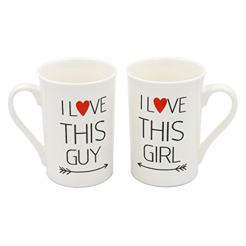 2er Tassen Set ~ I LOVE THIS GUY / GIRL ~ Im Geschenkkarton von Wurm KG