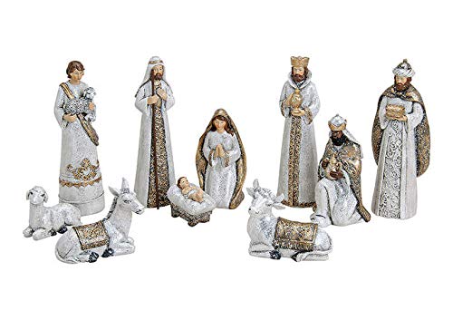 Krippenfiguren 10-teiliges Set Krippe Weihnachten Krippenfiguren Größe von 5 - 20 cm von Wurm
