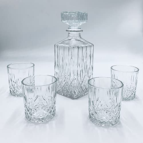 Whisky Karaffe mit 4 Gläsern - 5 teiliges Set von Wurm